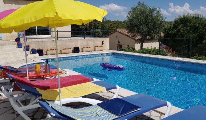 Air conditioned villa with heated pool guesthouse and stunning views