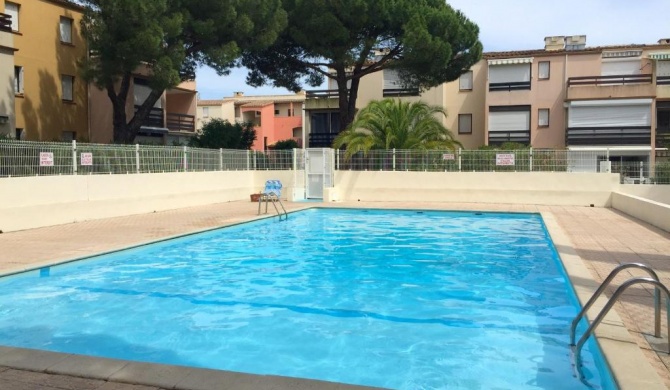 Studio avec piscine partagee et jardin clos a Le Grau d'Agde a 1 km de la plage