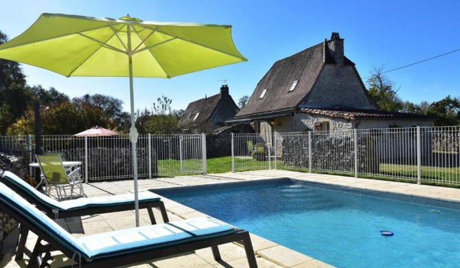 Authentic holiday home with private swimming pool and stunning view in France