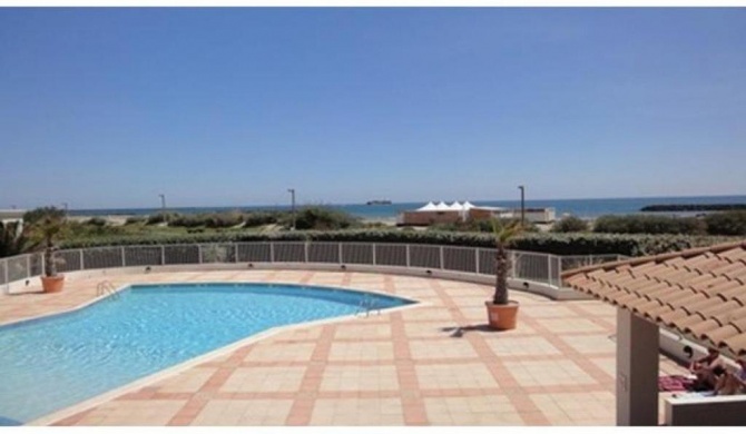 Languedoc Immobilier appartement vue mer plage piscine Rochelongue - ST152